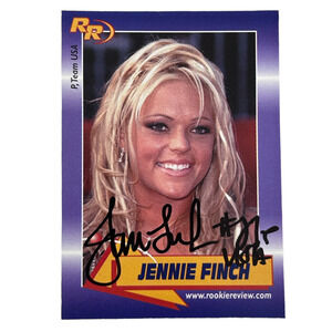 Jennie Finch Autographed Trading Card 2003 Rookie Review Signed Authenticated